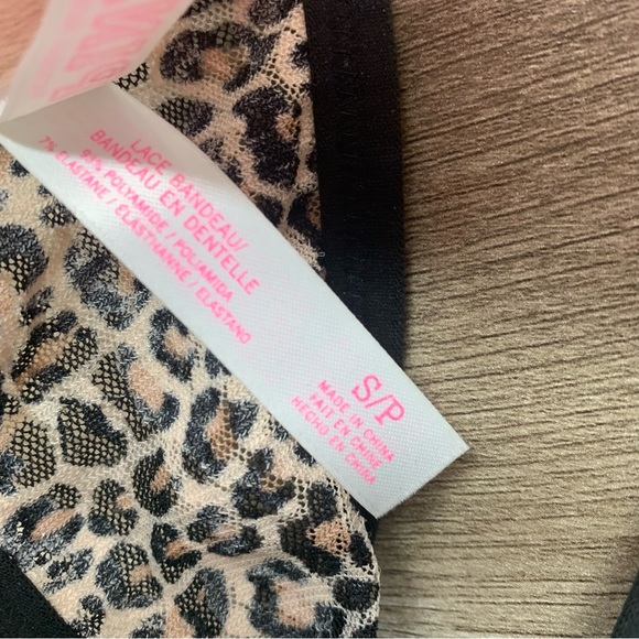 Victoria Secret PINK Leopard Print Lace Bandeau Bra - Picture 3 of 10